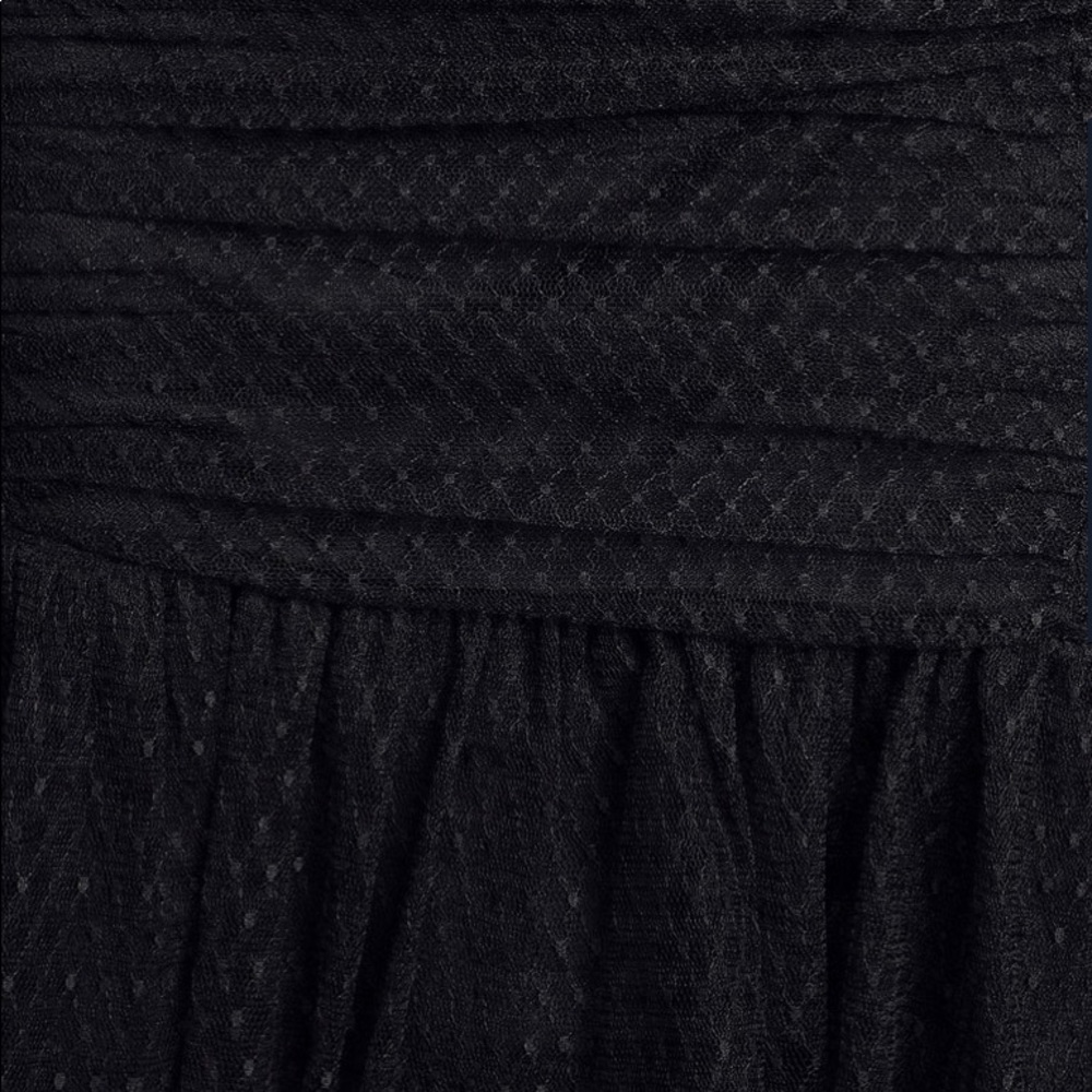 Black Mesh Ruched Mini Dress - Picture 5 of 5